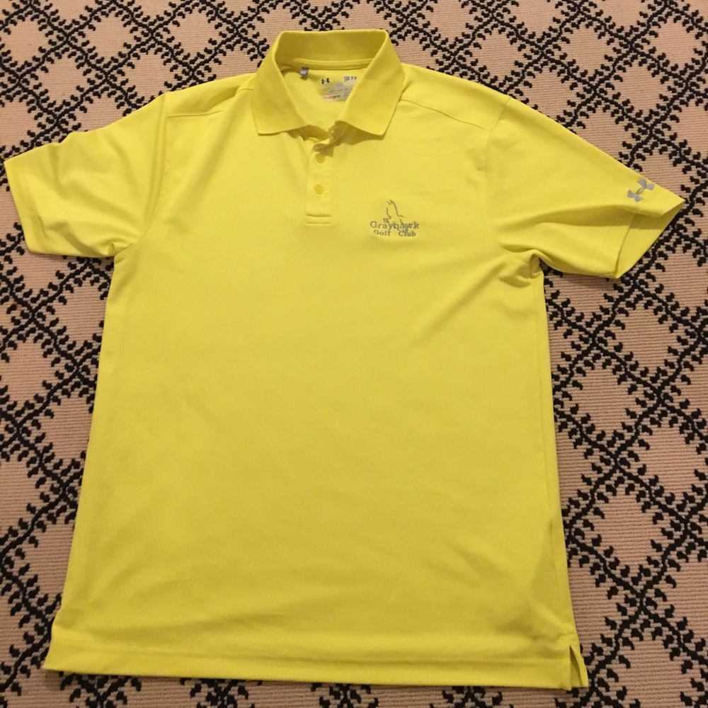 Neon yellow Under Amour collared shirt